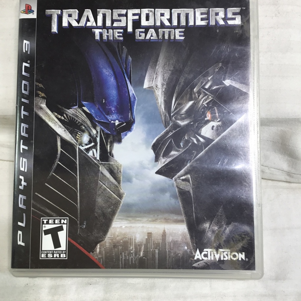 PS3 Transformers the Game, 1 player, be Autobot or Decepticon, fly/drive/shoot